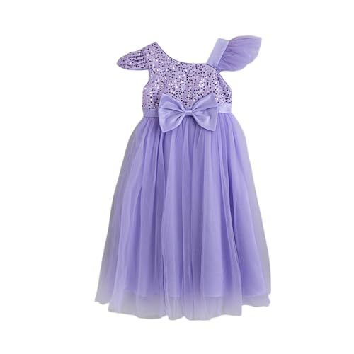 Hopscotch Girls Floor Length Party Dresses in Lilac Color For Ages (9-10 Years)
