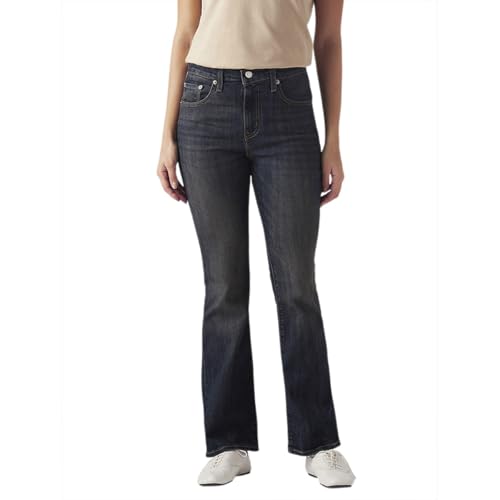 Levi's Women's 725 Dark Indigo Flared Fit High-Rise Jeans