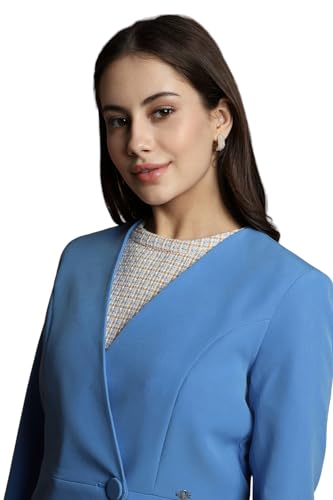 Allen Solly Women's Blazer (AHBZWRGFP94417_Blue_M