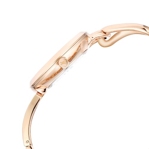 Fastrack Opulence Quartz Analog Silver White Dial Champagne Gold Metal Strap Watch for Girls