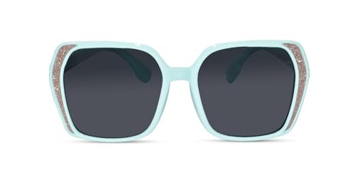 LensKandy Kids Sunglasses | Stylish Square Shape for Girls | 100% UV Protected glasses | Silicone light weight flexible material | Green