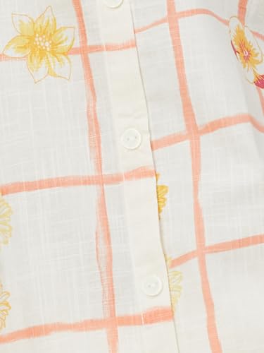 Max Women's Cotton Blend Kurta Set (CTKST54030_Off White