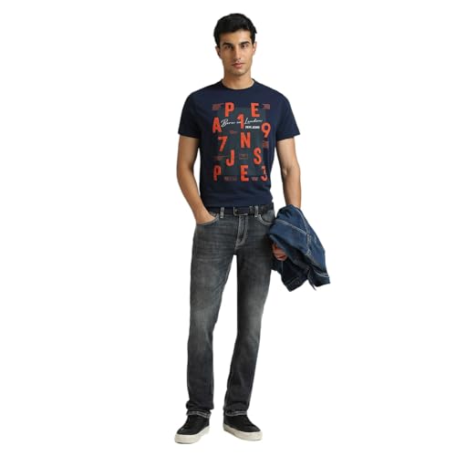 Pepe Jeans Men's Slim Fit T-Shirt (PM509828_Navy