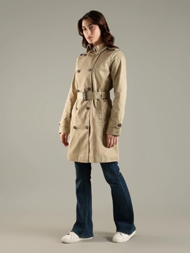 Tommy Hilfiger Solid Regular Fit Cotton Trench Coat