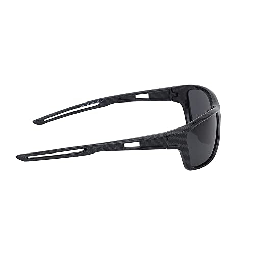 Carlton London-Premium-Men's-Black Toned Polarised and UV Protected Lens Sports Sunglasses