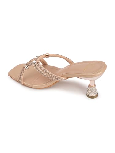 Carlton London Women Sandal,Rose Gold,UK-3
