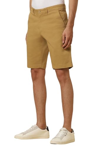 Allen Solly Men Brown Solid Slim Fit Shorts