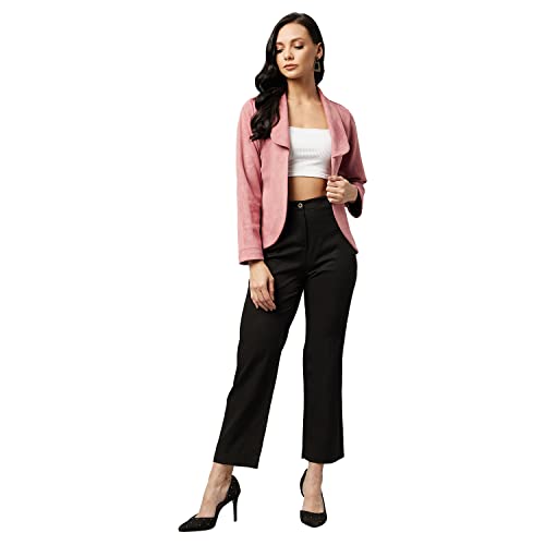 Marie Claire Women's Casual Suede Shrug Sweater (MC2315_Peach_L)