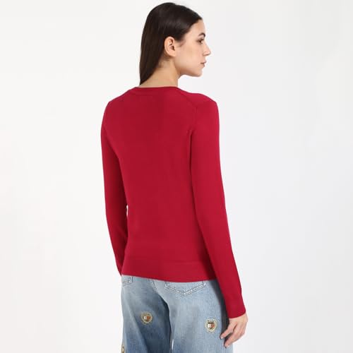 Tommy Hilfiger Womens Red Color Sweater (XS)