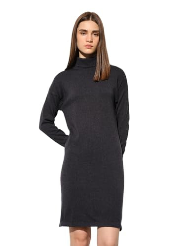 ONLY Women's Solid Regular Fit Black Dress