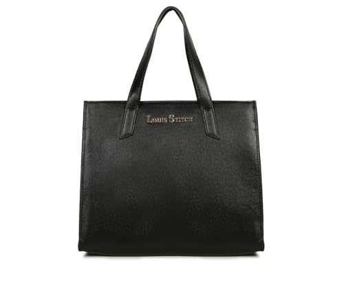 LOUIS STITCH Stylish Black Handbag for Women | Ladies Satchel Handbag for Travel, Office, College (LS-LDB-VF1039-HBJB)
