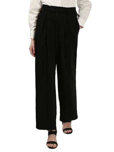 VERO MODA Women's Flared High Rise Black Pants
