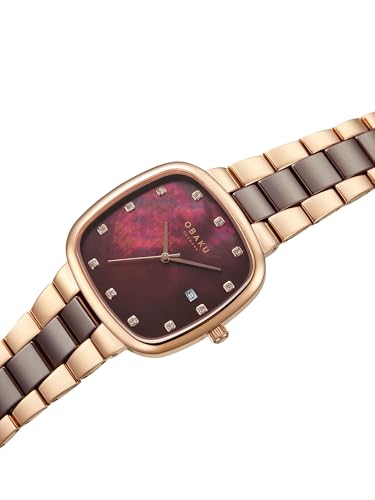 Obaku Analog Brown Dial Women's Watch-V282LDVNCN