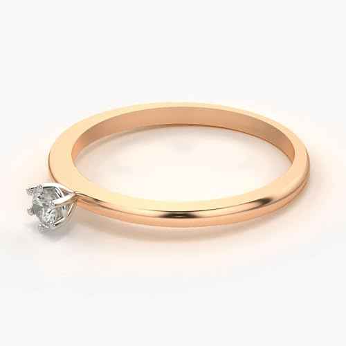 VALANOVA Sterling Silver & Certified Lab Grown Diamond 0.11cts | Ring For Women/Girls | Stylish & Elegant | VGR0298A | Ring Size: 14