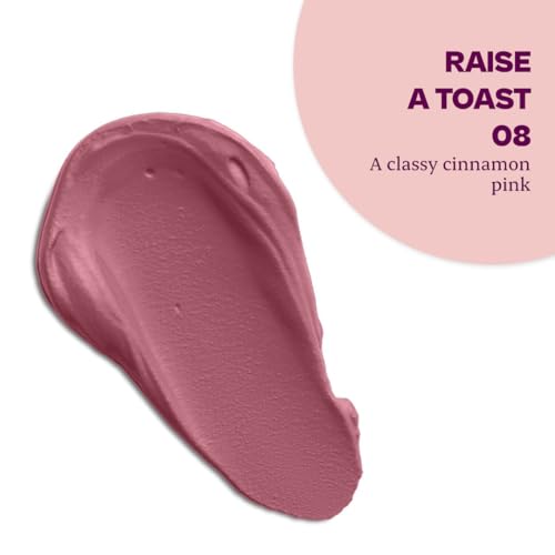 Typsy Beauty ON 'n' OFF Lipstick & Eraser | 12 Hr Stay Creamy Matte Formula (Cinnamon Pink) | Smudge & Transfer Proof | Nourishing Remover Oil & Leave-On Mask | Vegan | 8 shades | 2.5 ml x 2.5 ml