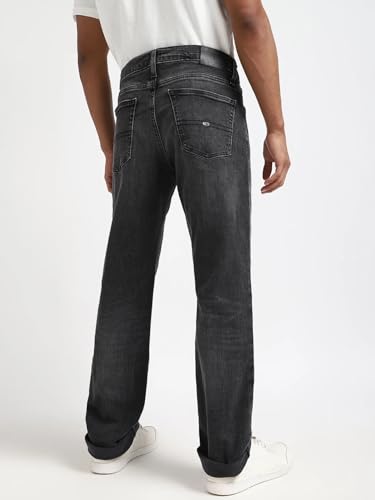 Mid-Wash Slim-Fit Mid-Rise Jeans Black