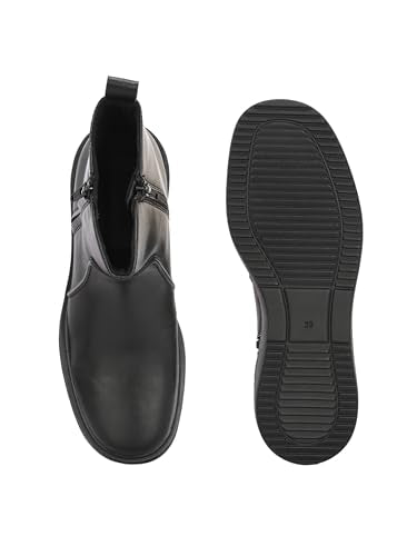 Delize Women Black Ankle Heeled western boots 65036-39