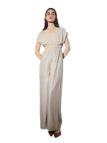 ONLY Women's Regular Fit Gold Jumpsuit