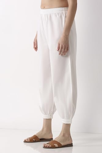 Biba Women White Cotton Salwar_S