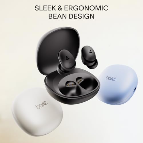 boAt Airdopes Plus 214, Up to 55 Hrs Playtime, Dual Mics with ENx™ Tech, Sleek Bean Design, 10mm Drivers, Voice Assistant, BEAST™ Mode, ASAP™ Charge, IWP™ Technology TWS Earbuds with mic (Silver Mist)