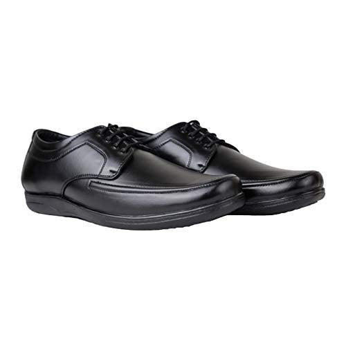 HIKBI Synthetic Leather Formal Shoes Lace Up Best Office Wear for Men's-Black_UK_6
