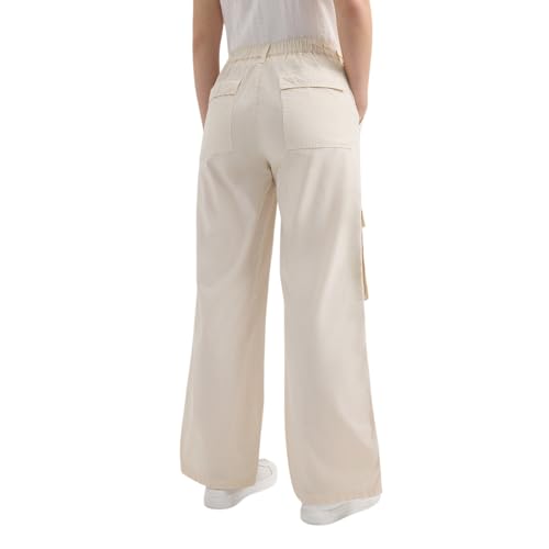 Pepe Jeans Women's Loose Pants (PL211854_Ecru White