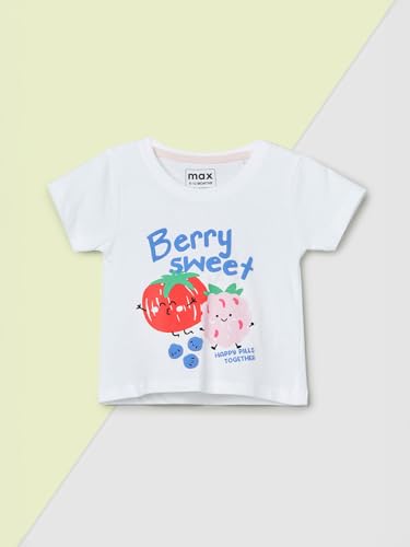 Max Girls Printed T-Shirt - Pack of 3 (Multicolour_18-24 M)