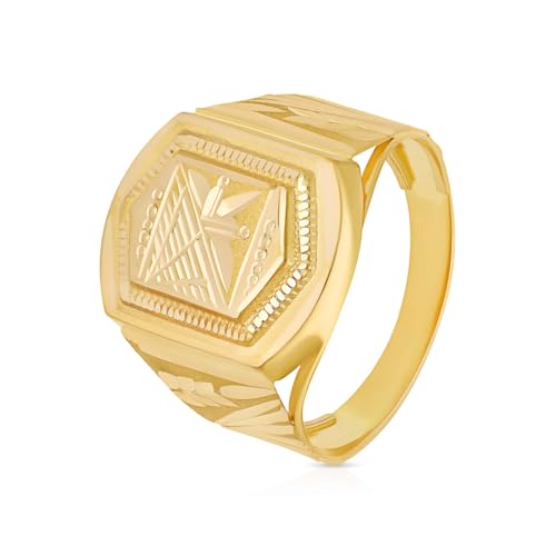 Malabar Gold and Diamonds Gold Ring for Men| Ring for Birthday, Wedding, Anniversary & Valentine's Day Gift FRNOB40359_Y_14