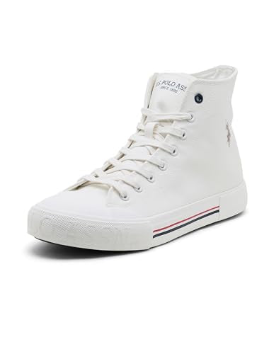 U.S. Polo Assn. Mens VLAIR 2.0 Mid Top Sneaker Off White