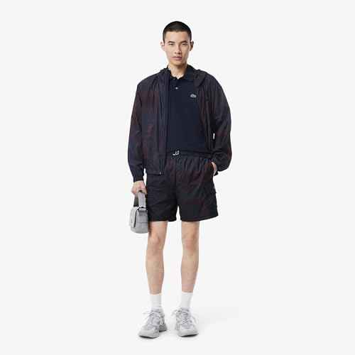 Lacoste Men's Solid Classic Fit Polos (PH9851166_Navy Blue