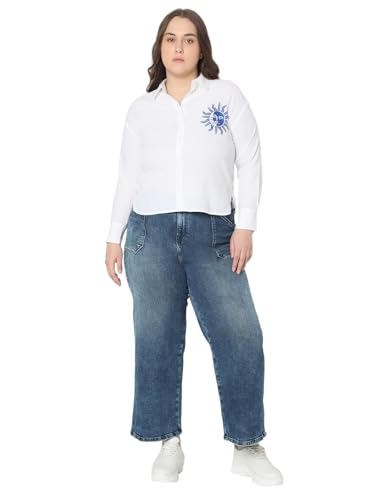 VERO MODA Curve Women Regular Fit White Shirt