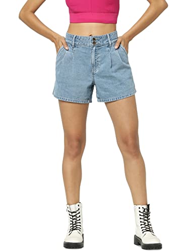 ONLY Regular Fit Denim Shorts (15226947_Light Medium Blue Denim_XS)