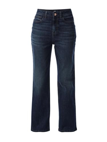 ONLY Women's Solid Regular Fit High Rise Blue Jeans