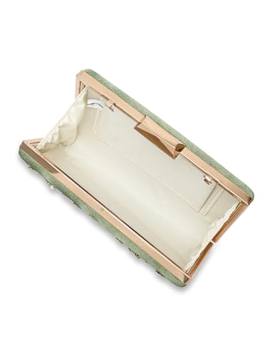 Lavie Signature Women's Ogden Embroyidery Handle Framed Clutch|Ladies Purse |Gift For Women