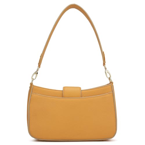 Da Milano Genuine Leather Orange Shoulder Bag (00426OL) (Small)