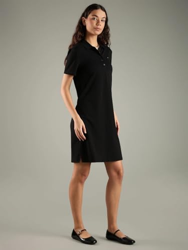 Tommy Hilfiger Cotton Polo Collar T-Shirt Dress Black