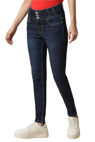 Allen Solly Women Navy Skinny Fit Mid Wash Jeans