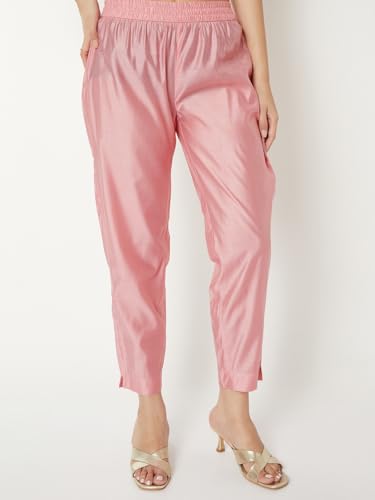 Max Women Embroidered Straight Kurta Set(Pink_XL)
