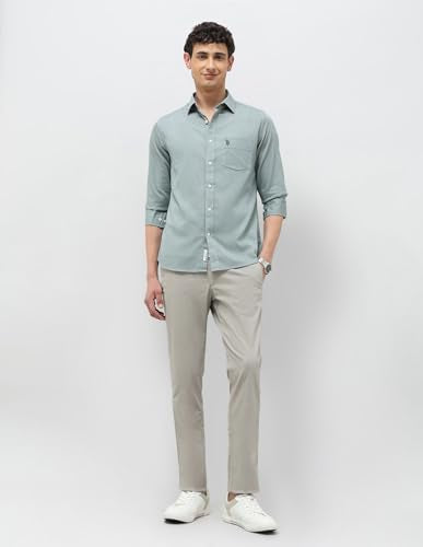 U.S.Polo ASSN. Men's Tailored Fit Shirt (USSHT3141_Olive