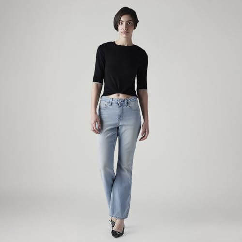 Levi's Women's 726 Light-Blue Flared Fit High Rise Jeans