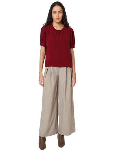 VERO MODA Women's Regular Fit Red Top