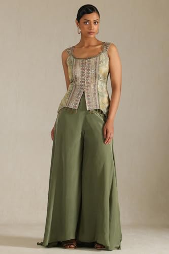 Soch Women's Chinon Salwar Suit Set (OWS5CD21536_Olive