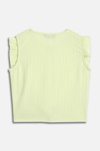 Allen Solly Girls Green Check Casual Top