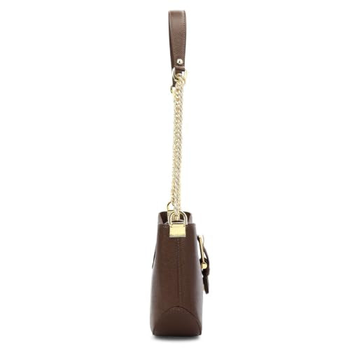 Da Milano Leather Shoulder Bag for Women - Brown (01502OL)
