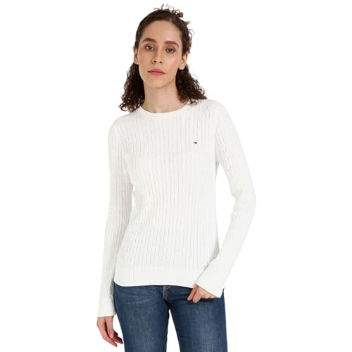 Tommy Hilfiger Womens White Color Sweater (M)