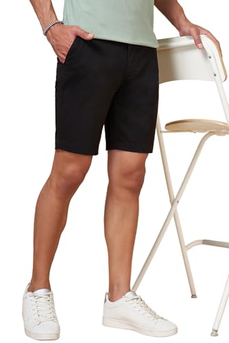 Men's Byford Black Shorts Slim Fit,Anthracite,38