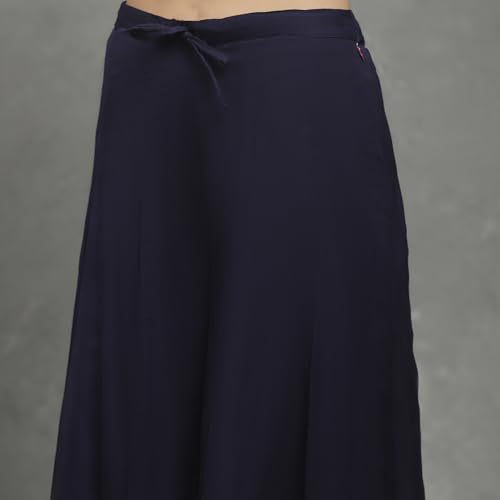 BIBA Women's Silk Chanderi Kurta Sets (CKD10746AW24BLU_Blue