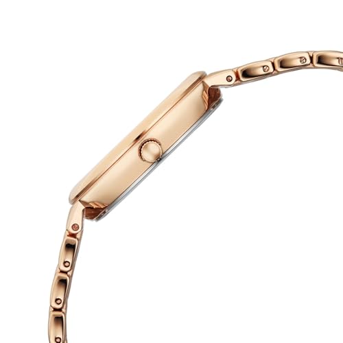Titan Eminence Quartz Analog Pink Dial Rose Gold Strap Watch for Women