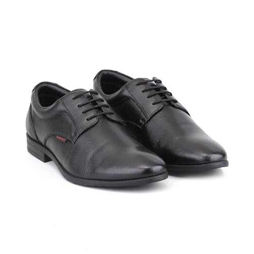 Red Chief Low Ankle Formal Derby Shoes for Men | Black UK06