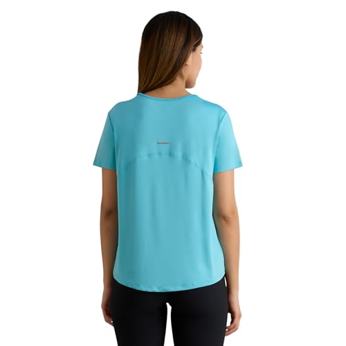 Skechers Women Reflective Tape Detailed Blue T-Shirts